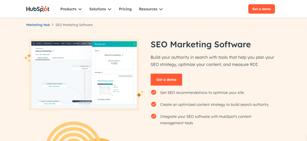 hubspot seo marketing software