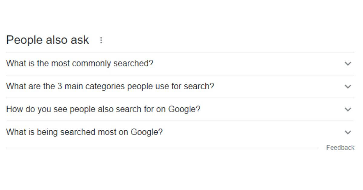 Google Search - People also ask section