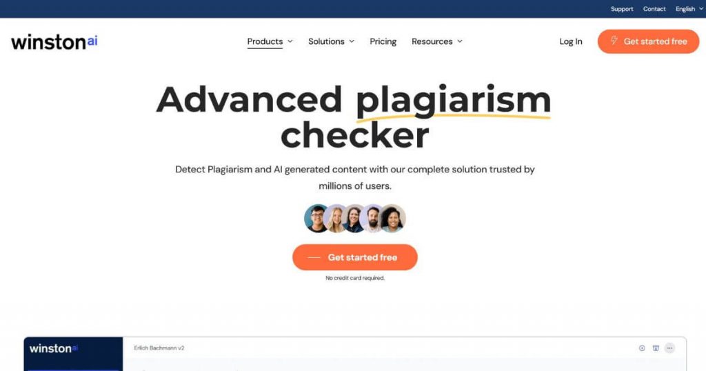 Winston AI Plagiarism Checker