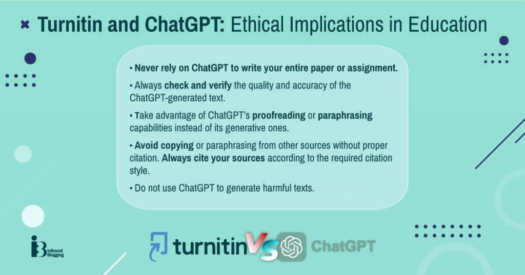 Turnitin and ChatGPT ethical implications