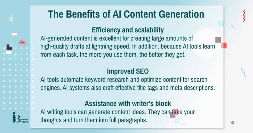 Benefits of AI Content Generation