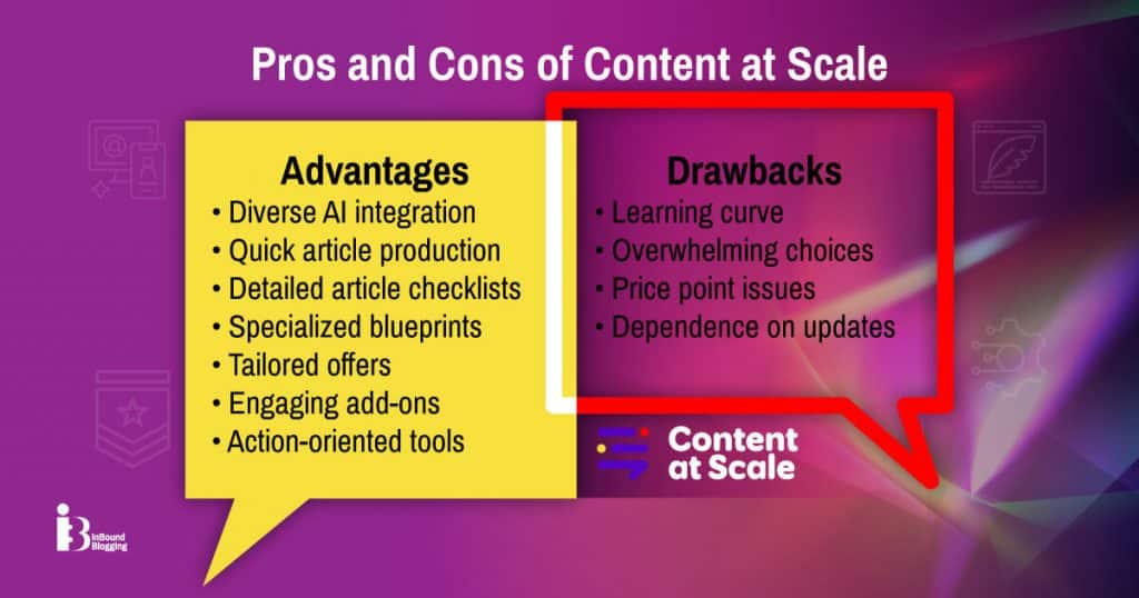 Content at scale pros and cons