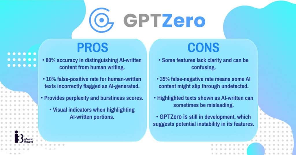 GPTZero pros and cons