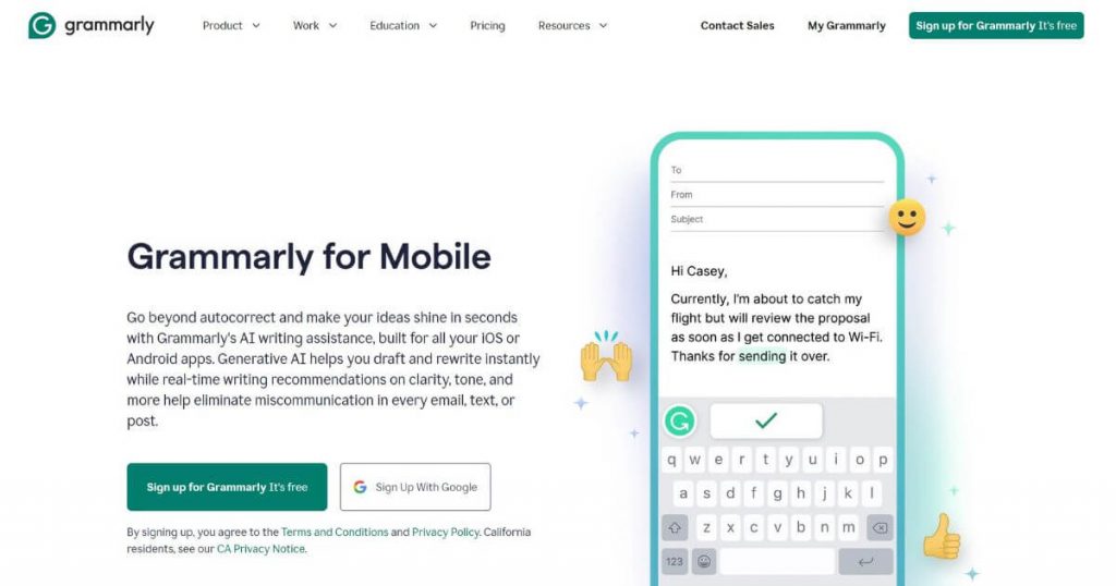 Grammarly mobile