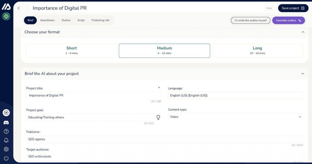 Maekersuite exmaple settings