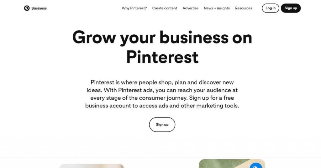 Pinterest business account