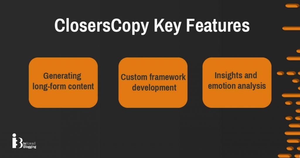 ClosersCopy Key Features