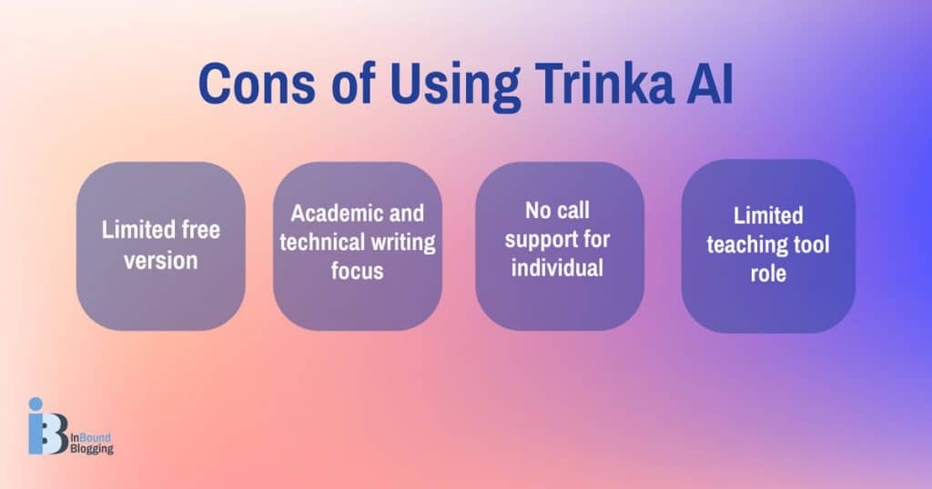 Cons of Using Trinka AI