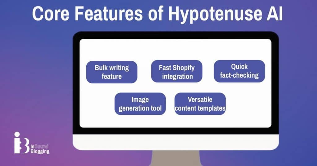 Core Features of Hypotenuse AI