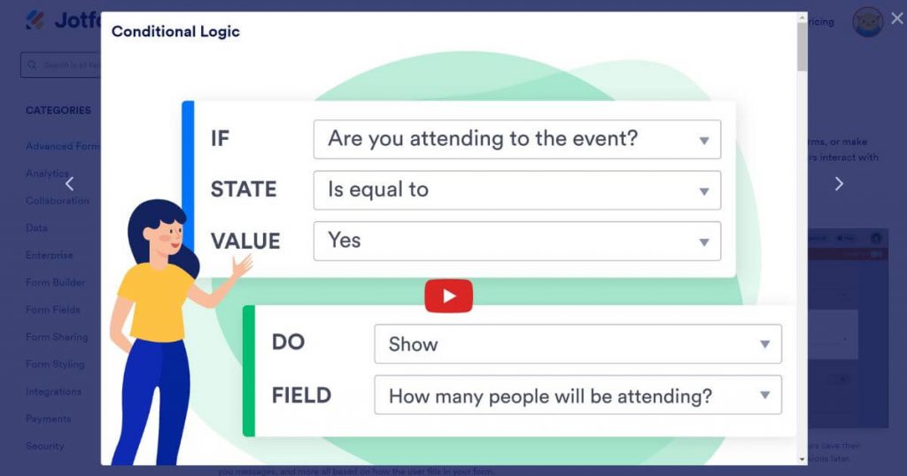 Jotform Conditional logic