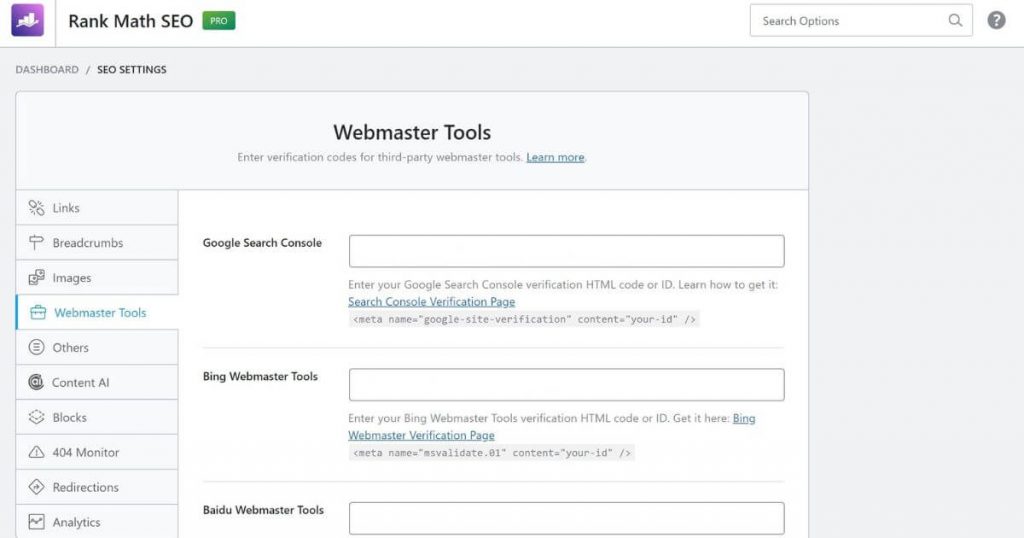 Rank Math and Google Search Console